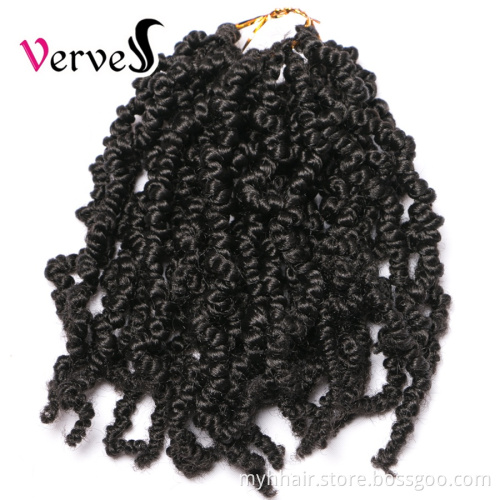 Spring Pre-twisted Braids 10 inch 15 strands/pack Ombre  Brown Crochet Twist Braids Fiber Synthetic Crochet Hair Extensions